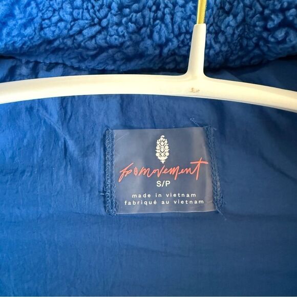 NWT Free People Movement Scout It Out Fleece Vest • Oversized• Side Bows • Blue - Picture 12 of 16